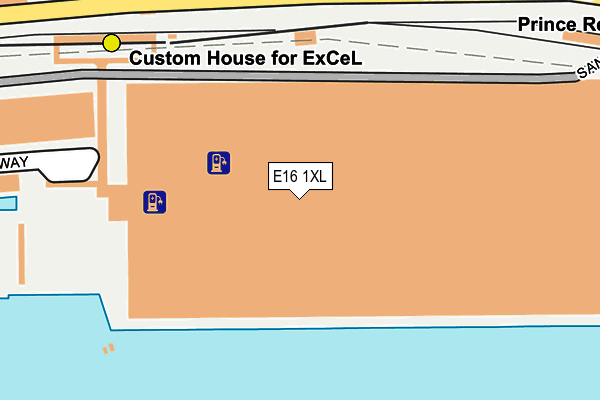 E16 1XL map - OS OpenMap – Local (Ordnance Survey)