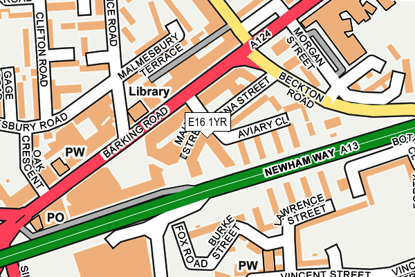 E16 1YR map - OS OpenMap – Local (Ordnance Survey)