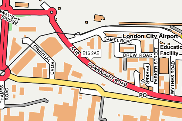 E16 2AE map - OS OpenMap – Local (Ordnance Survey)