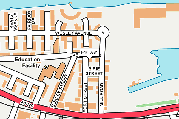 E16 2AY map - OS OpenMap – Local (Ordnance Survey)