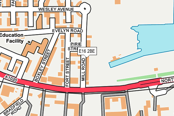 E16 2BE map - OS OpenMap – Local (Ordnance Survey)