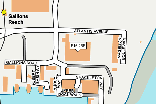 E16 2BF map - OS OpenMap – Local (Ordnance Survey)