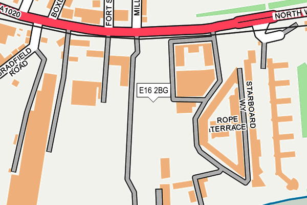 E16 2BG map - OS OpenMap – Local (Ordnance Survey)