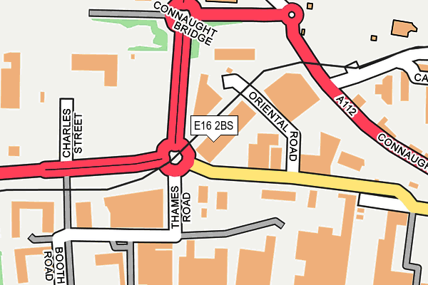 E16 2BS map - OS OpenMap – Local (Ordnance Survey)