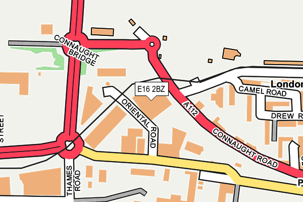 E16 2BZ map - OS OpenMap – Local (Ordnance Survey)