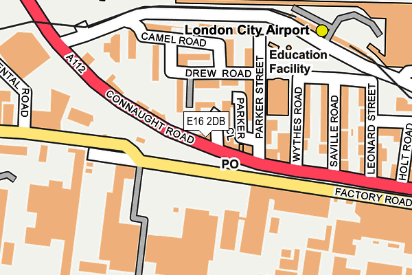 E16 2DB map - OS OpenMap – Local (Ordnance Survey)