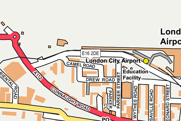 E16 2DE map - OS OpenMap – Local (Ordnance Survey)
