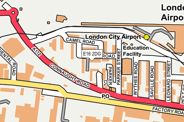 E16 2DG map - OS OpenMap – Local (Ordnance Survey)