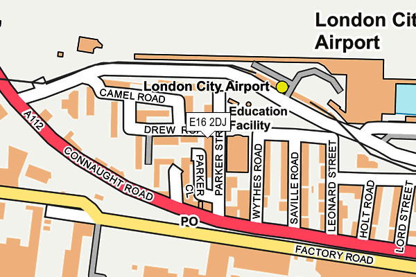 E16 2DJ map - OS OpenMap – Local (Ordnance Survey)