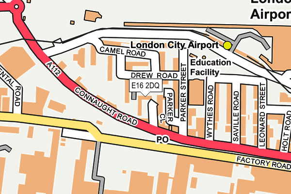 E16 2DQ map - OS OpenMap – Local (Ordnance Survey)