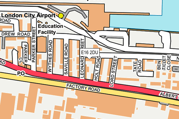 E16 2DU map - OS OpenMap – Local (Ordnance Survey)