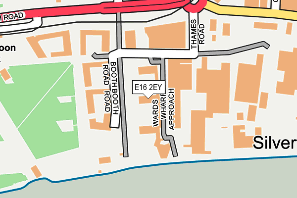 E16 2EY map - OS OpenMap – Local (Ordnance Survey)