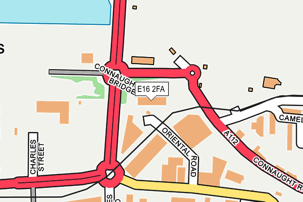 E16 2FA map - OS OpenMap – Local (Ordnance Survey)