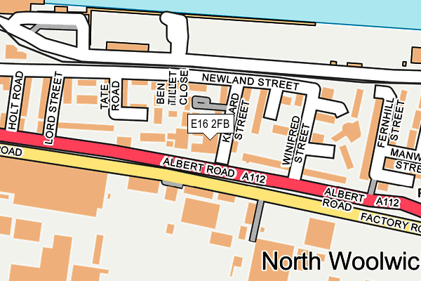 E16 2FB map - OS OpenMap – Local (Ordnance Survey)