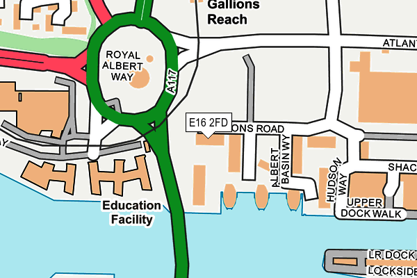 E16 2FD map - OS OpenMap – Local (Ordnance Survey)