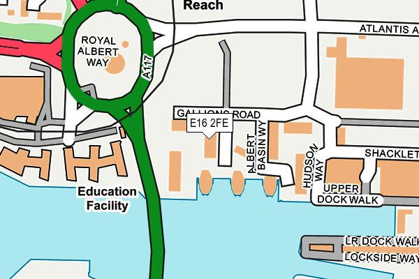 E16 2FE map - OS OpenMap – Local (Ordnance Survey)