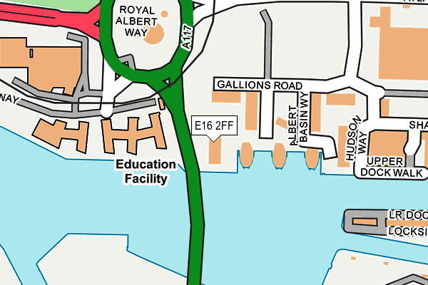 E16 2FF map - OS OpenMap – Local (Ordnance Survey)