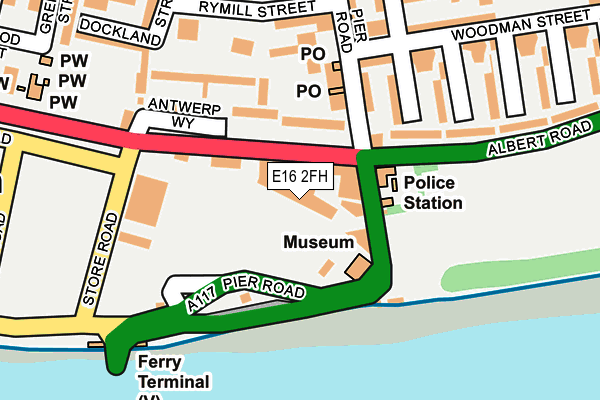 E16 2FH map - OS OpenMap – Local (Ordnance Survey)