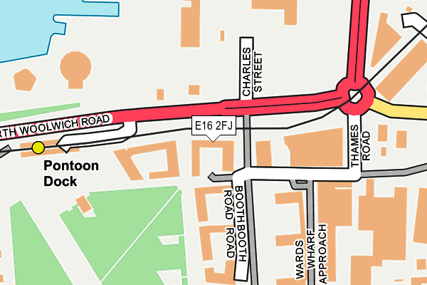 E16 2FJ map - OS OpenMap – Local (Ordnance Survey)