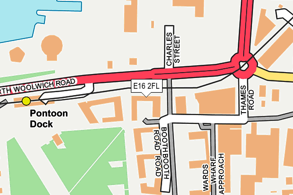 E16 2FL map - OS OpenMap – Local (Ordnance Survey)