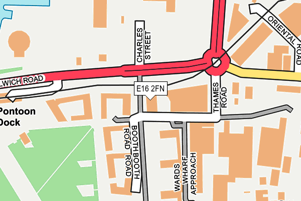 E16 2FN map - OS OpenMap – Local (Ordnance Survey)
