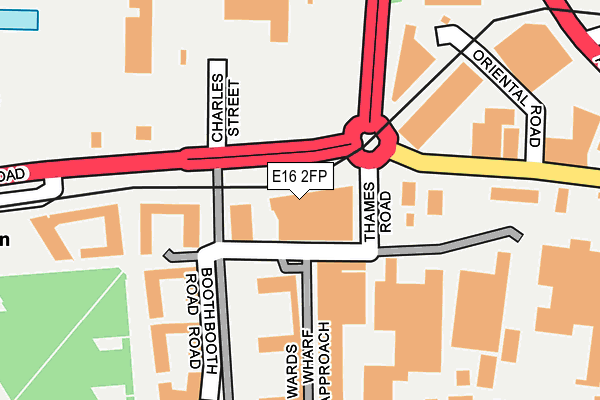 E16 2FP map - OS OpenMap – Local (Ordnance Survey)