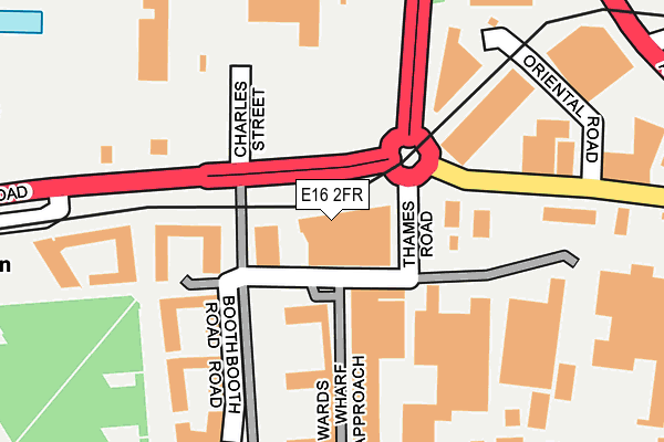 E16 2FR map - OS OpenMap – Local (Ordnance Survey)