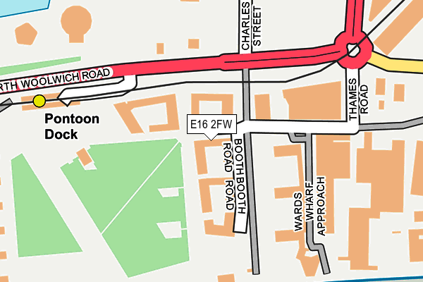 E16 2FW map - OS OpenMap – Local (Ordnance Survey)