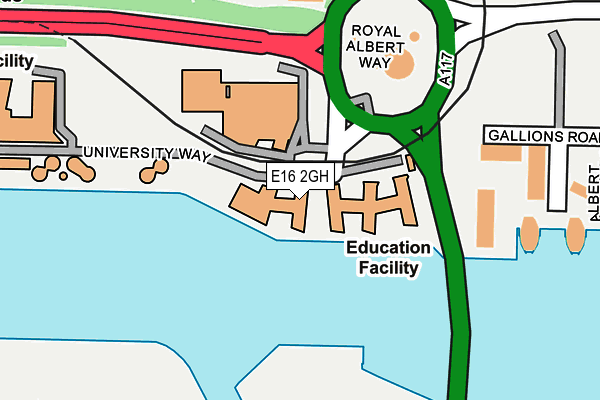 E16 2GH map - OS OpenMap – Local (Ordnance Survey)