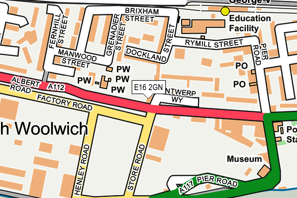 E16 2GN map - OS OpenMap – Local (Ordnance Survey)