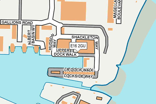 E16 2GU map - OS OpenMap – Local (Ordnance Survey)