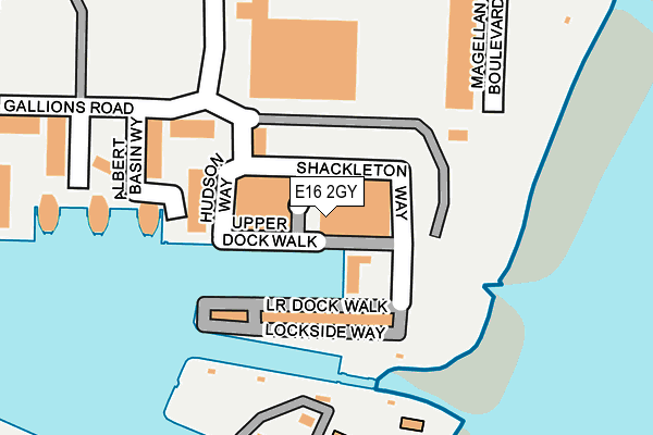 E16 2GY map - OS OpenMap – Local (Ordnance Survey)