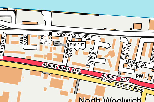 E16 2HT map - OS OpenMap – Local (Ordnance Survey)