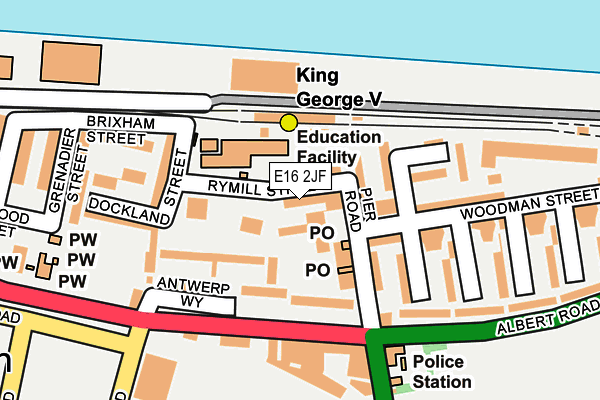 E16 2JF map - OS OpenMap – Local (Ordnance Survey)