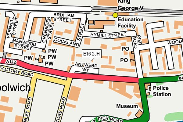 E16 2JH map - OS OpenMap – Local (Ordnance Survey)