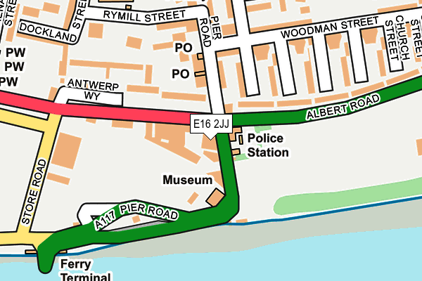 E16 2JJ map - OS OpenMap – Local (Ordnance Survey)