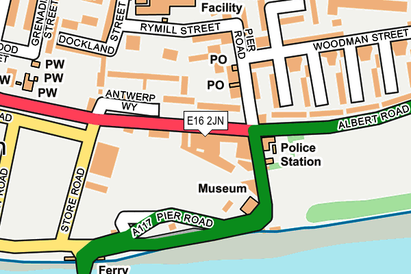 E16 2JN map - OS OpenMap – Local (Ordnance Survey)