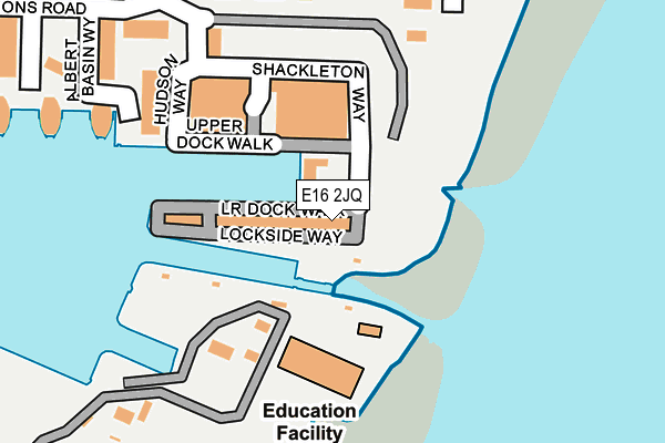 E16 2JQ map - OS OpenMap – Local (Ordnance Survey)