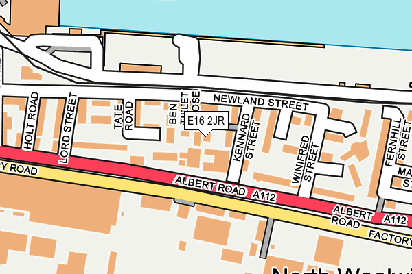 E16 2JR map - OS OpenMap – Local (Ordnance Survey)
