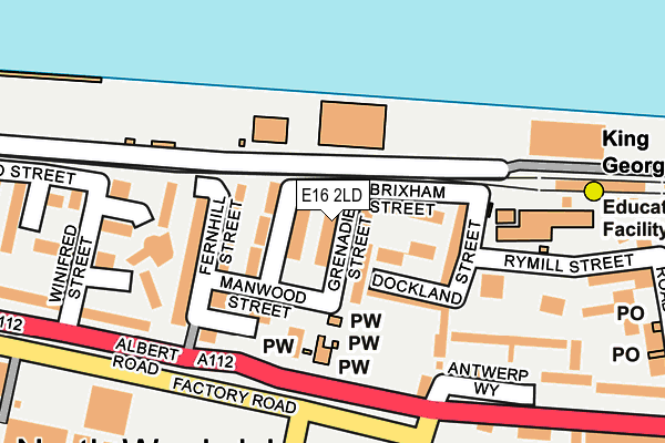 E16 2LD map - OS OpenMap – Local (Ordnance Survey)