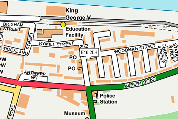 E16 2LH map - OS OpenMap – Local (Ordnance Survey)