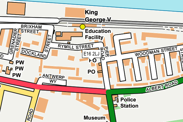 E16 2LJ map - OS OpenMap – Local (Ordnance Survey)