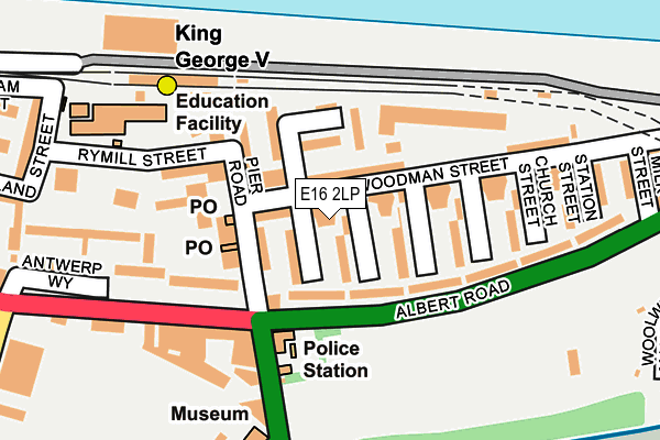 E16 2LP map - OS OpenMap – Local (Ordnance Survey)