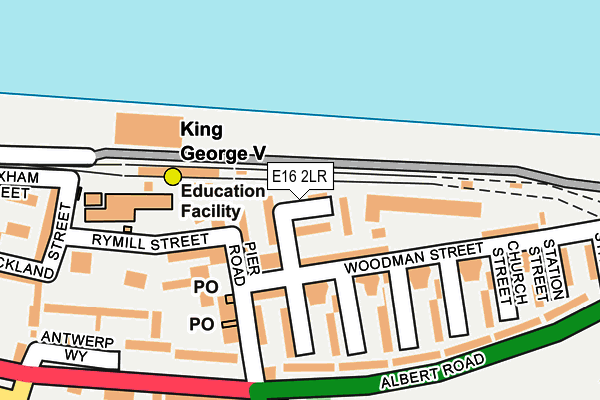 E16 2LR map - OS OpenMap – Local (Ordnance Survey)