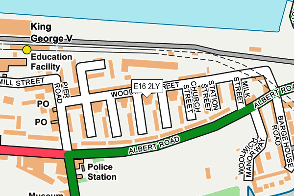 E16 2LY map - OS OpenMap – Local (Ordnance Survey)