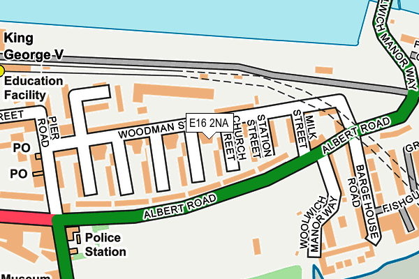 E16 2NA map - OS OpenMap – Local (Ordnance Survey)