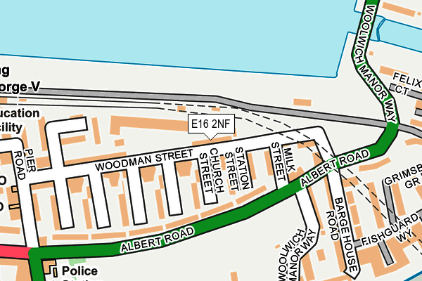 E16 2NF map - OS OpenMap – Local (Ordnance Survey)