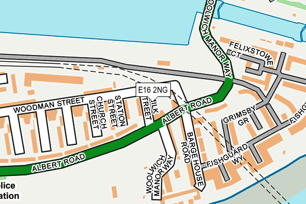 E16 2NG map - OS OpenMap – Local (Ordnance Survey)