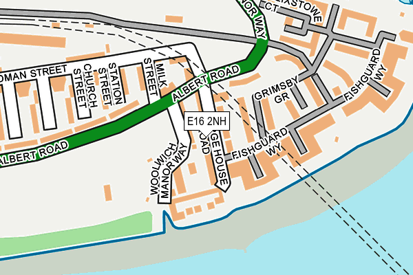 E16 2NH map - OS OpenMap – Local (Ordnance Survey)