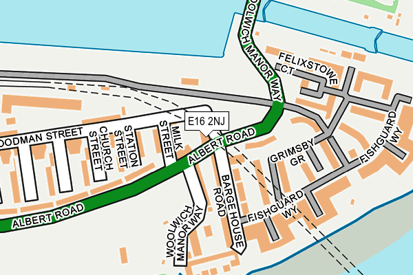 E16 2NJ map - OS OpenMap – Local (Ordnance Survey)